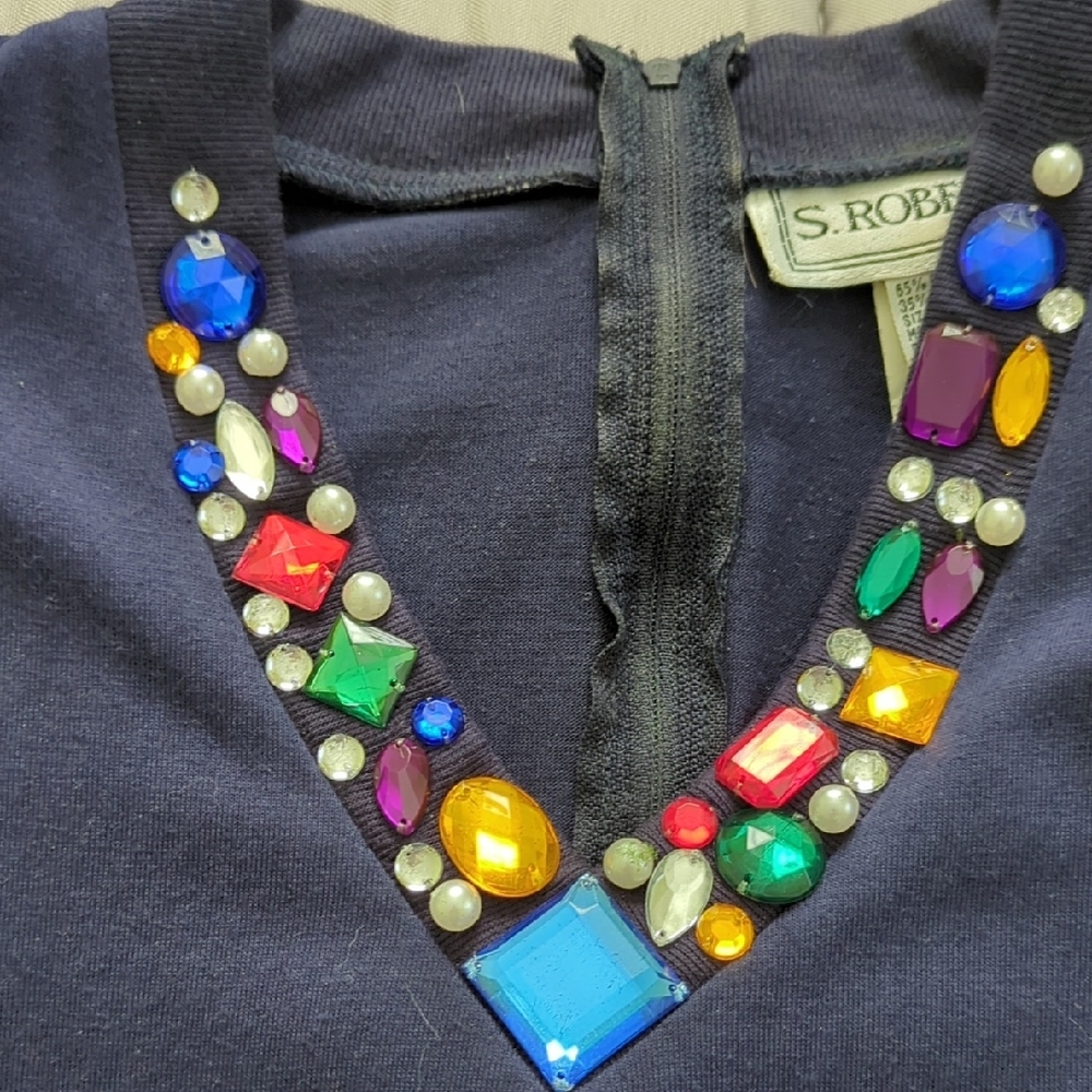 Embellished Navy Roper - Picture 3 of 10